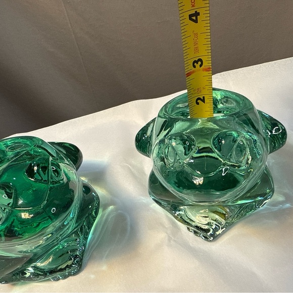 Green Indiana Glass Frog Figurines - Picture 13 of 13